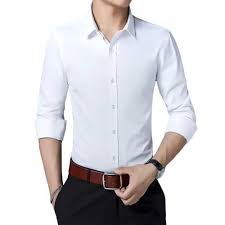 Camisa blanca mangag larga o corta y pantalón negro.